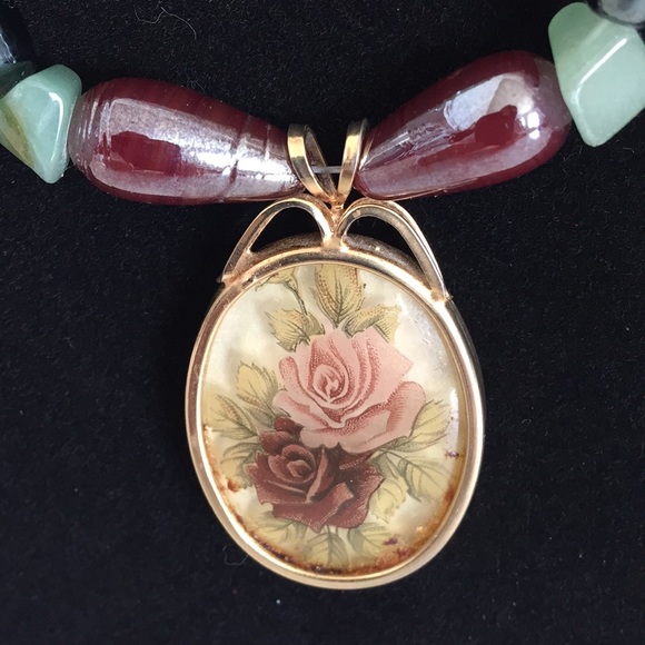 Vintage Handcrafted Repurposed Pendant Necklace - Picture 3 of 7